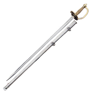 Army Sword with Leather Scabbard